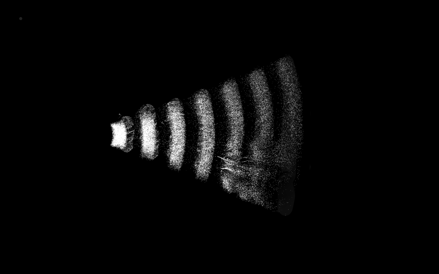 3D image of a maze traversed by an illuminated path